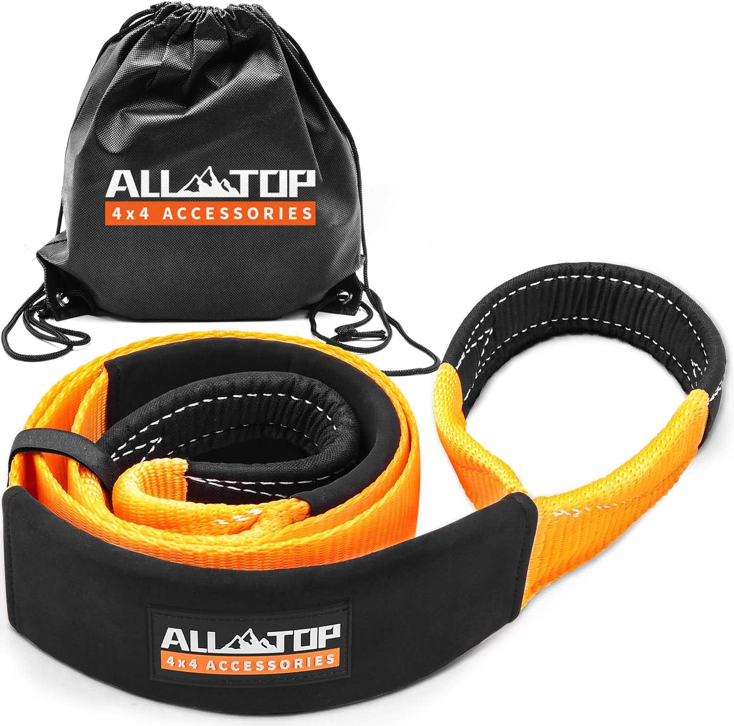 ALL-TOP Tree Saver Strap 3in x 8ft Certified 36000Lbs Break Strength, Emergency Recovery Tow Strap Winch Extension Rope 